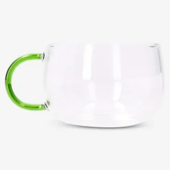 Glass mug with coloured handle - 220 ml