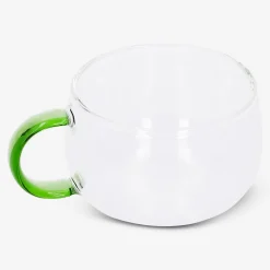 Glass mug with coloured handle - 220 ml
