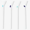 Glass straws with fish and seashell decorations - 4 pcs