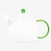 Glass tea pot with coloured handle - 400 ml