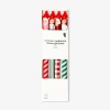 Glitter gel pens with elf toppers - 4 pcs