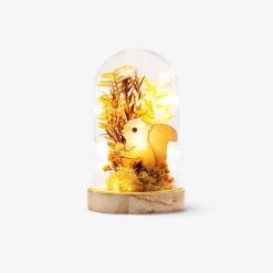 Glowing autumn decoration in dome lamp - 15 cm
