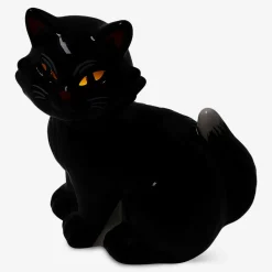 Glowing LED black cat