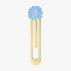 Gold metal ruler with flower