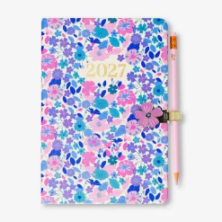 Gold pen loop with flower