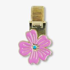 Gold pen loop with flower