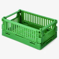 Green collapsible storage box - 15 cm