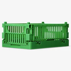 Green collapsible storage box - 15 cm