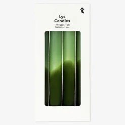 Green Dinner Candles - 4 pcs