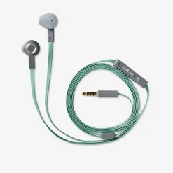Green Earphones with Jack and Microphone