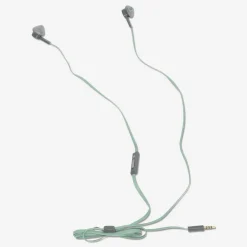 Green Earphones with Jack and Microphone