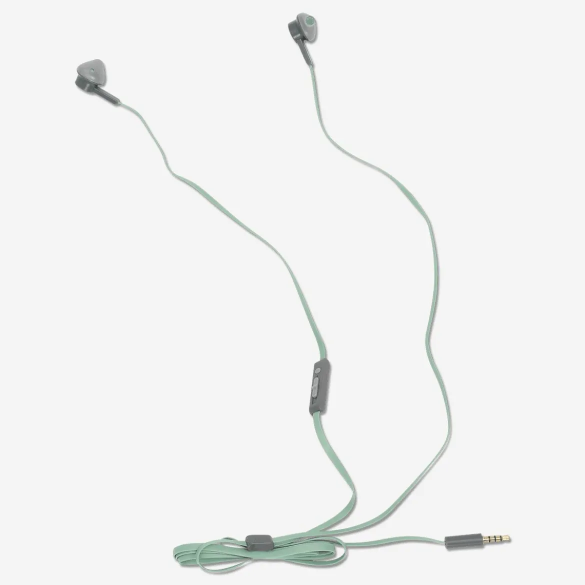 Green Earphones with Jack and Microphone