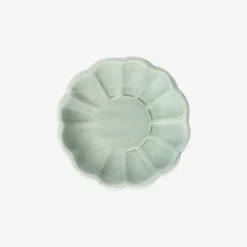 Green flower shaped dish - 10 cm