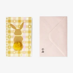 Greetings card - Bunny with pom pom tail