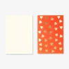 Greetings card - Foil hearts