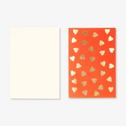 Greetings card - Foil hearts