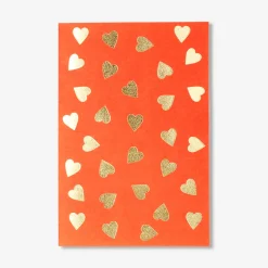 Greetings card - Foil hearts
