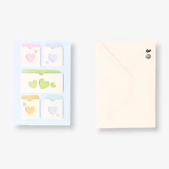 Greetings card - Small envelopes with hearts