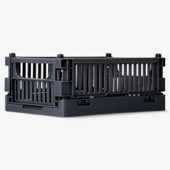 Grey collapsible storage box - 15 cm
