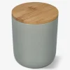 Grey stoneware storage jar - 13 cm