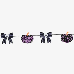 Halloween felt garland with pumpkins and bows - 300 cm