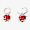 Hanging earrings - Red hearts with spikes