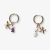 Hanging earrings - Seastar and charms