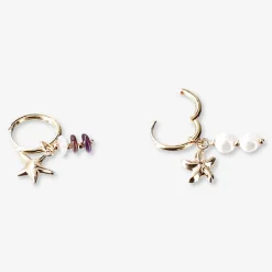 Hanging earrings - Seastar and charms