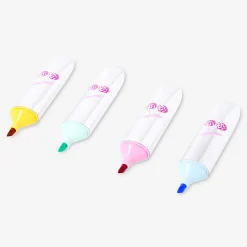 Highlighters in silver cases - 4 pcs