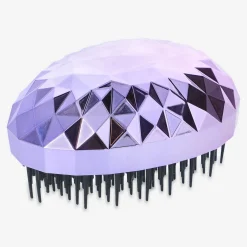Holographic diamond-shaped detangler hairbrush
