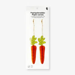 Honeycomb paper carrots for hanging - 2 pcs