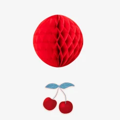 Honeycomb paper cherries - 3 pcs