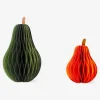Honeycomb paper pear decorations - 2 pcs