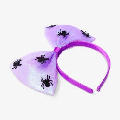 Iridescent hairband with spiders - For kids