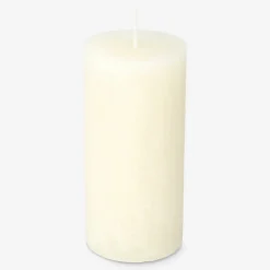 Ivory White Rustic Pillar Candle - 12 cm