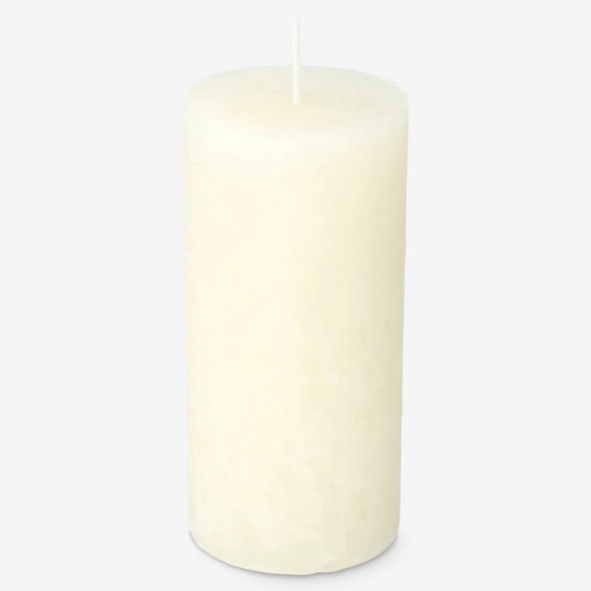 Ivory White Rustic Pillar Candle - 12 cm