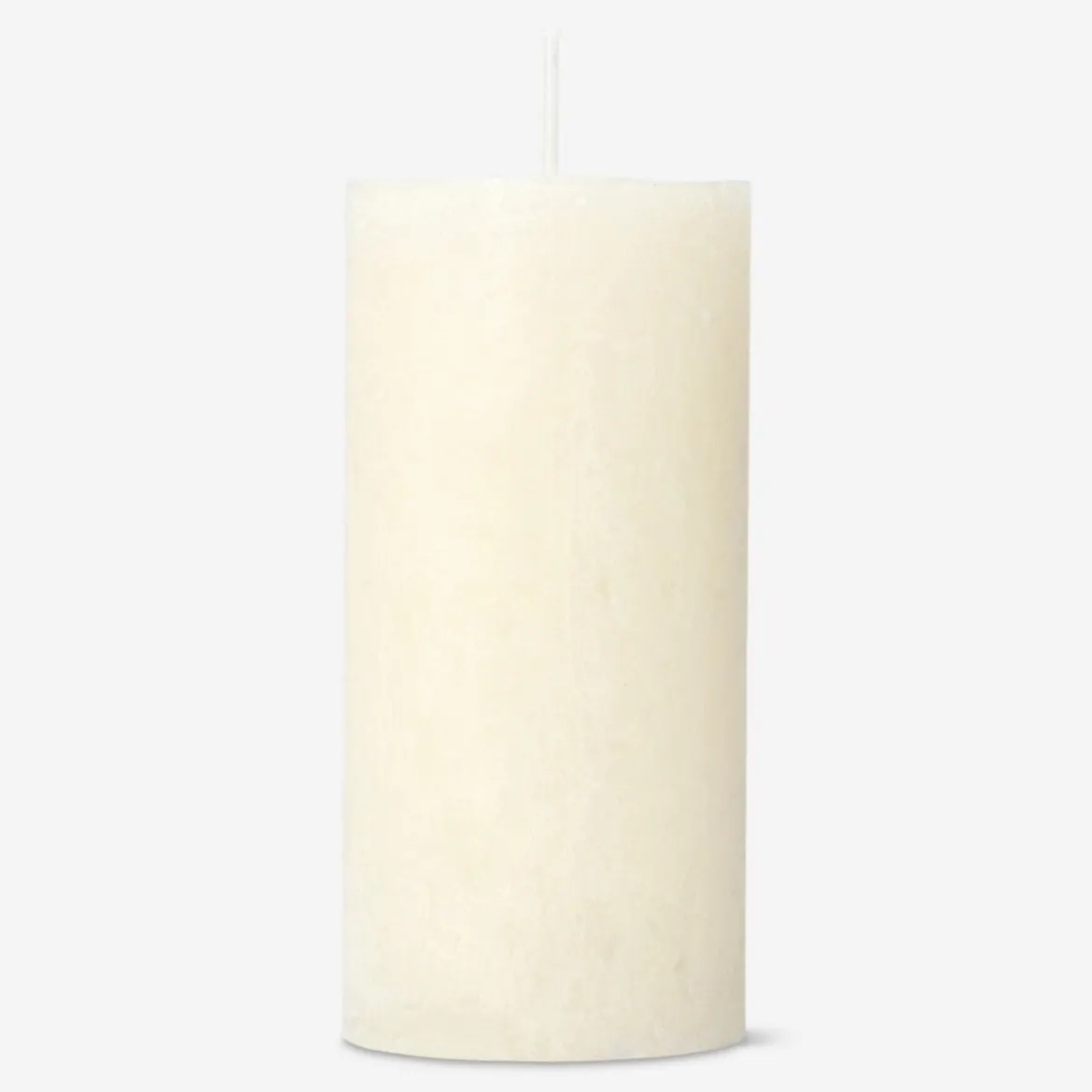 Ivory White Rustic Pillar Candle - 12 cm