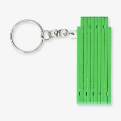 Key ring - Mini folding green ruler