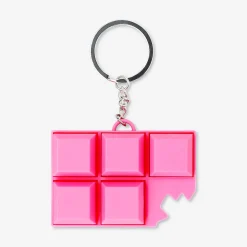 Keyring - Pink chocolate bar clicking toy