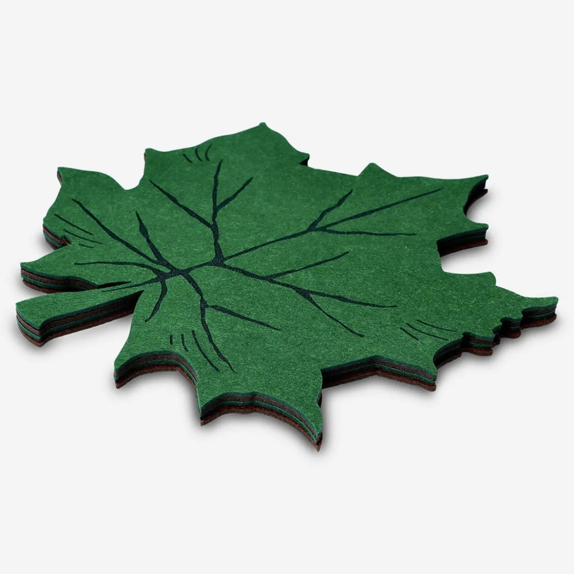 Leaf-Shaped Felt Placemats - 4 pcs