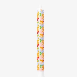 LED dinner candle with floral print - 24 cm