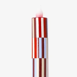LED dinner candle with geometrical pattern - 24 cm