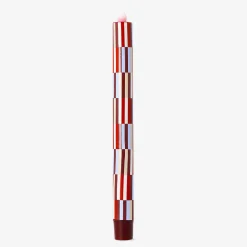 LED dinner candle with geometrical pattern - 24 cm