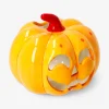 LED pumpkin candle holder - 14 cm