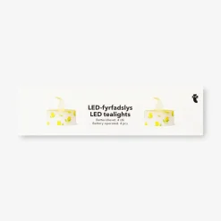 LED tealights with lemon print - 4 pcs