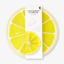 Lemon shaped ice cube tray with lid