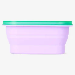 Lilac collapsible lunchbox with spork - 600 ml