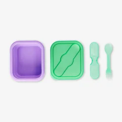 Lilac collapsible lunchbox with spork - 600 ml
