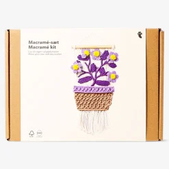 Macramé kit - Floral design for hanging