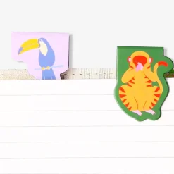 Magnetic bookmarks with jungle theme - 4 pcs